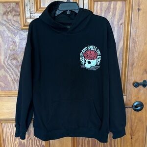 Assholes Live Forever large Black wake up and smell the roses Graphic Hoodie